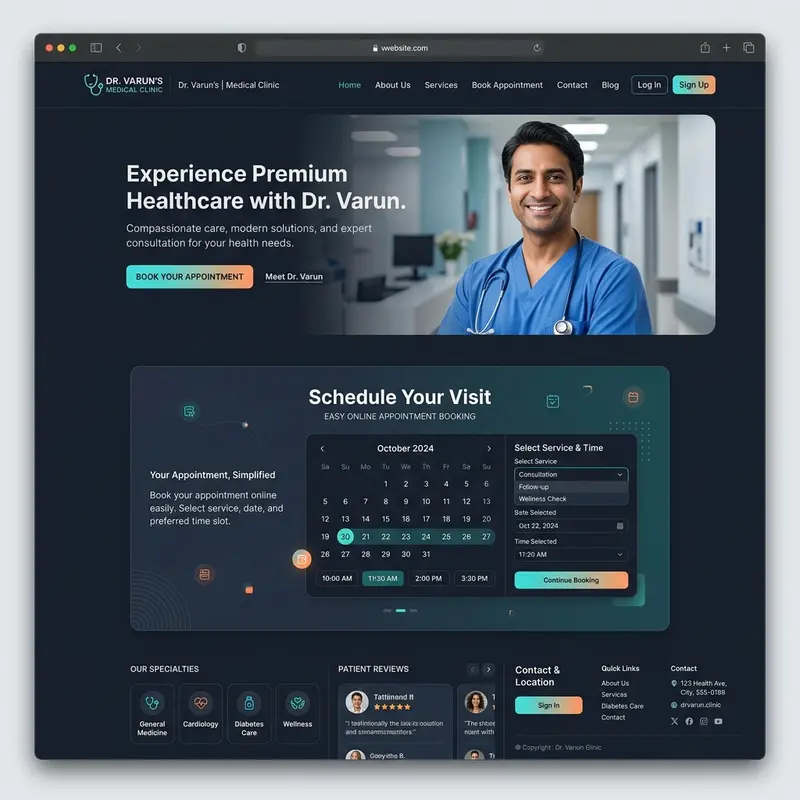 Dr. Varun Healthcare - Medical Clinic Website