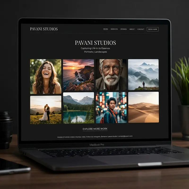 Pavani Studios - Photography Portfolio Website